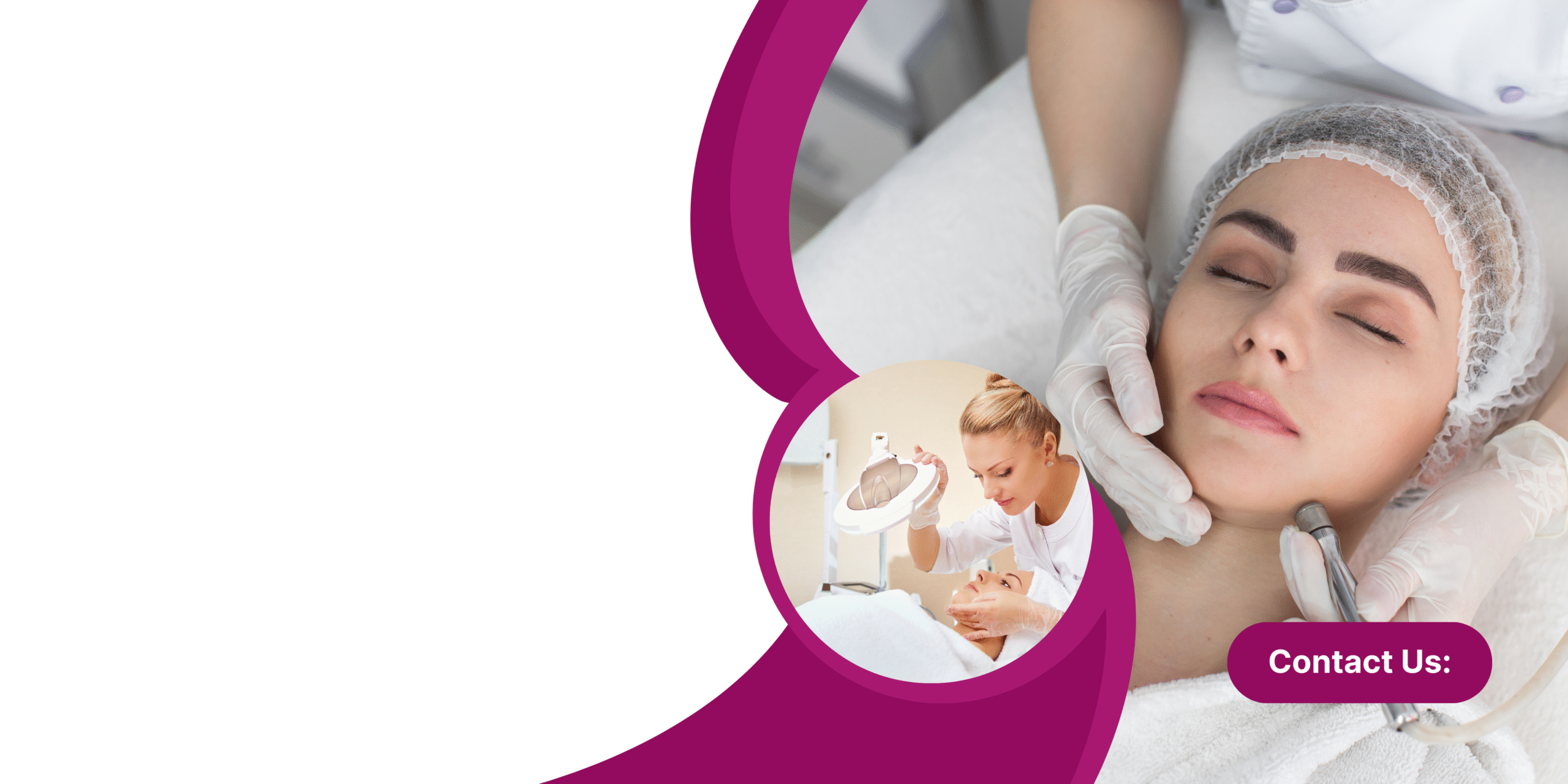 White And Teal Modern Beauty Clinic And Dermatology Banner